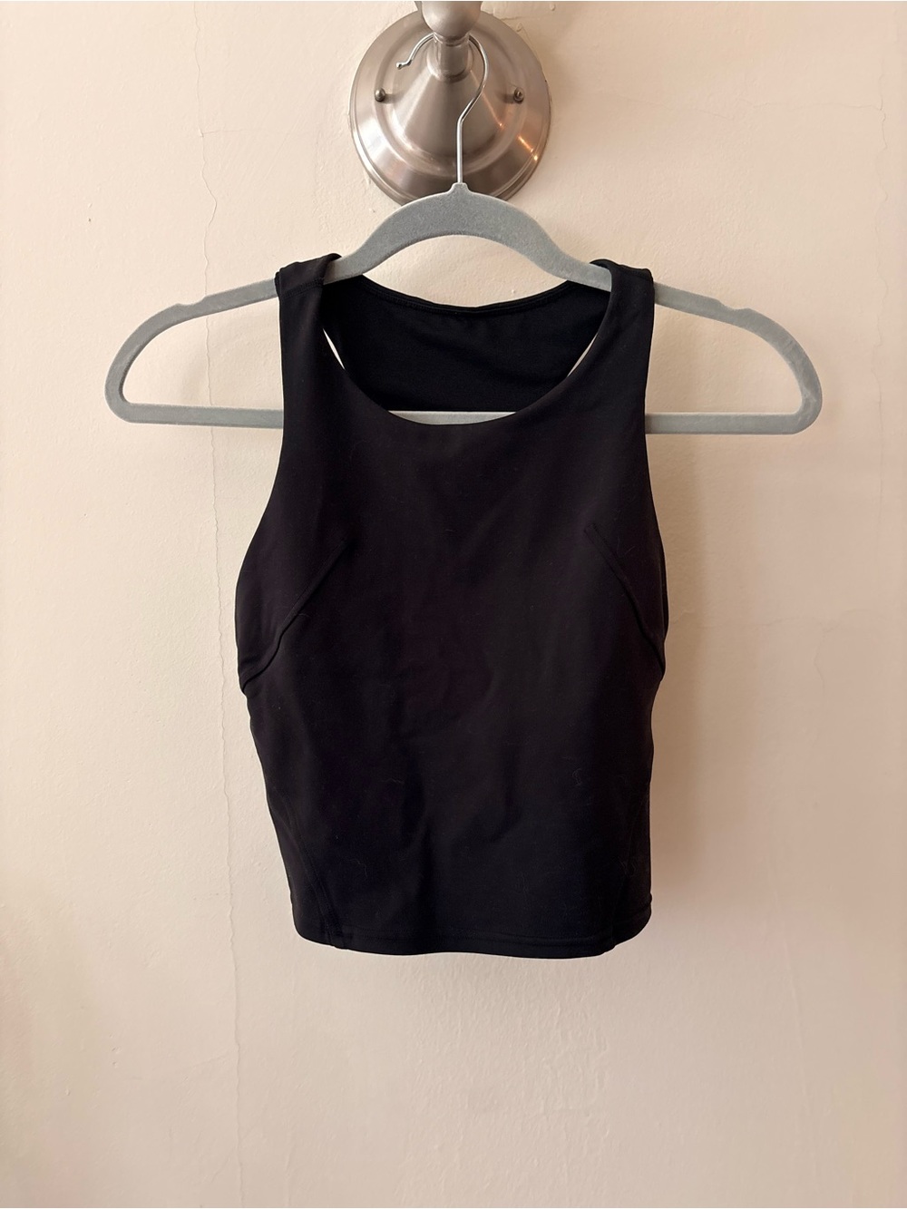 Lululemon Black Women's Cropped Tank Top Sports Bra